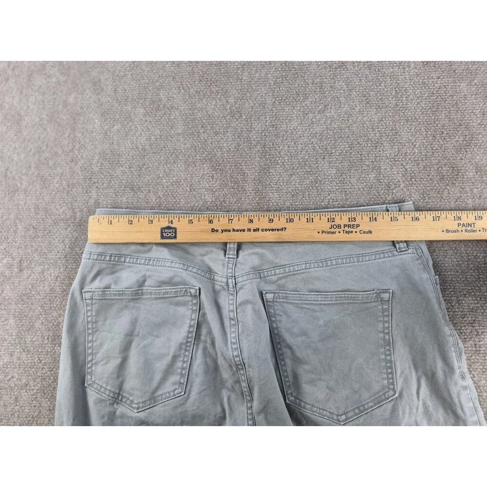 Flint & Tinder 365 Chino Pants Men Sz 32x34 Gray 5-Pocket Tapered Stretch Washed